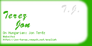 terez jon business card